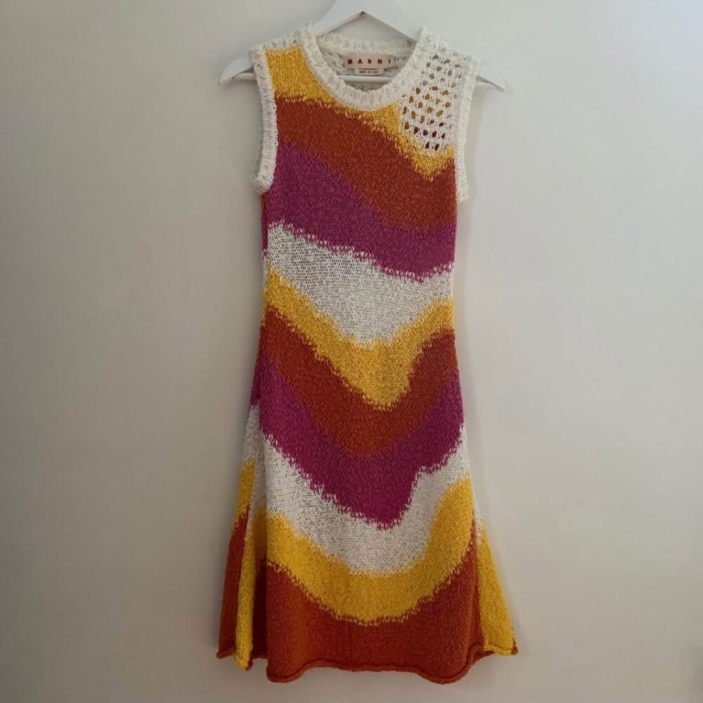 MARNI Cotton Knit Sleeveless Dress
